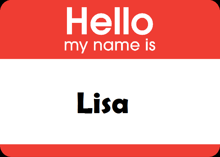 The Name Lisa Back at school i wore a name 700x501