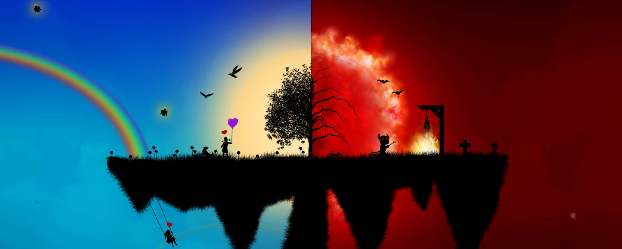 Half Background Wallpaper