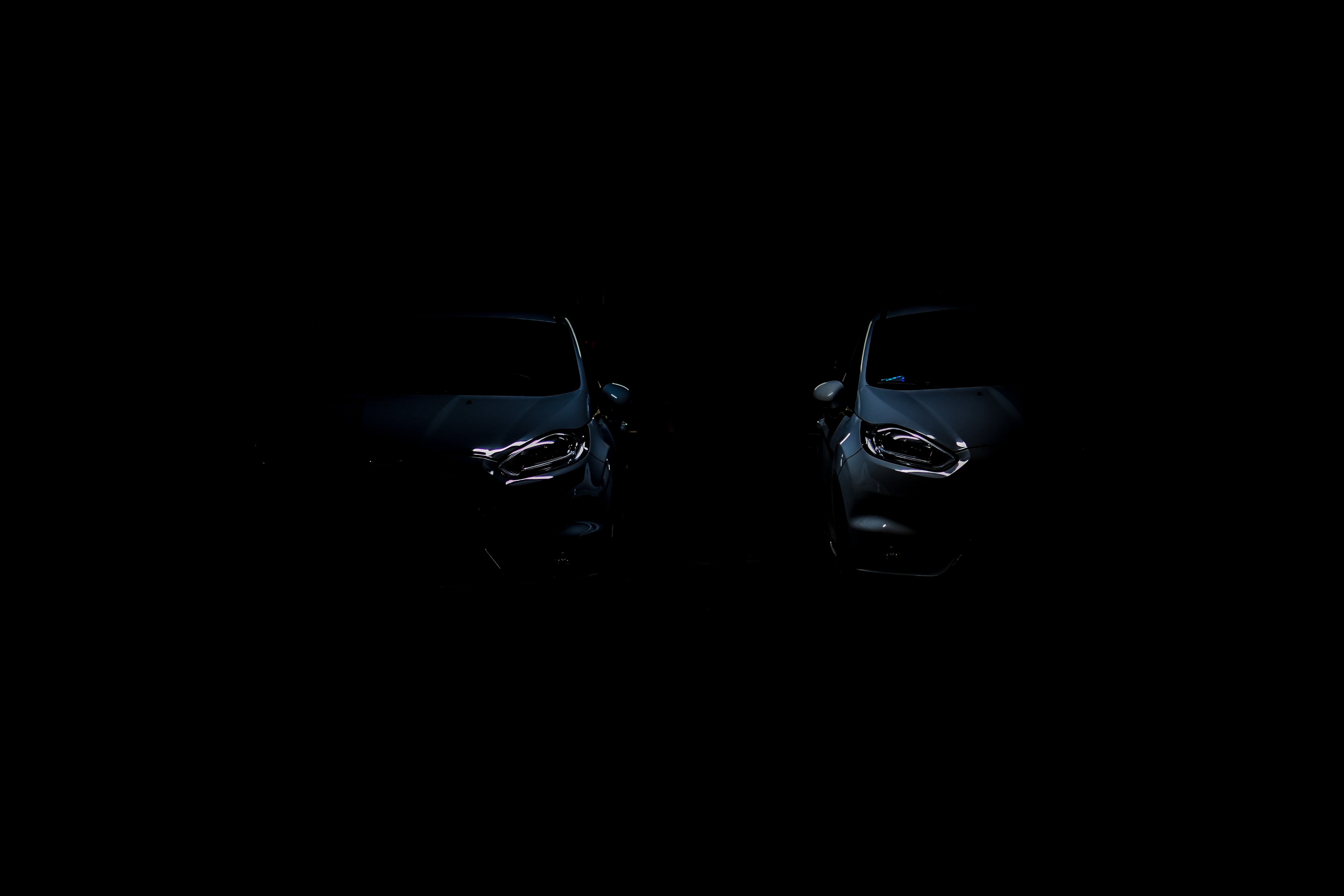 Vehicle headlights Auto Headlight Dark background HD wallpaper 6000x4000
