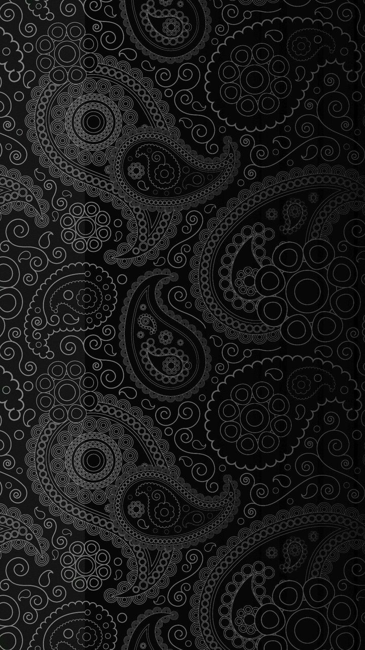 Black Wallpaper Android Best Collection Paisley Pattern