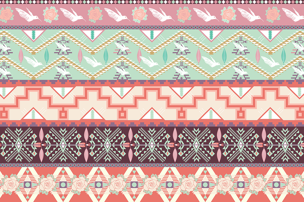 Colorful Aztec Wallpaper Pattern