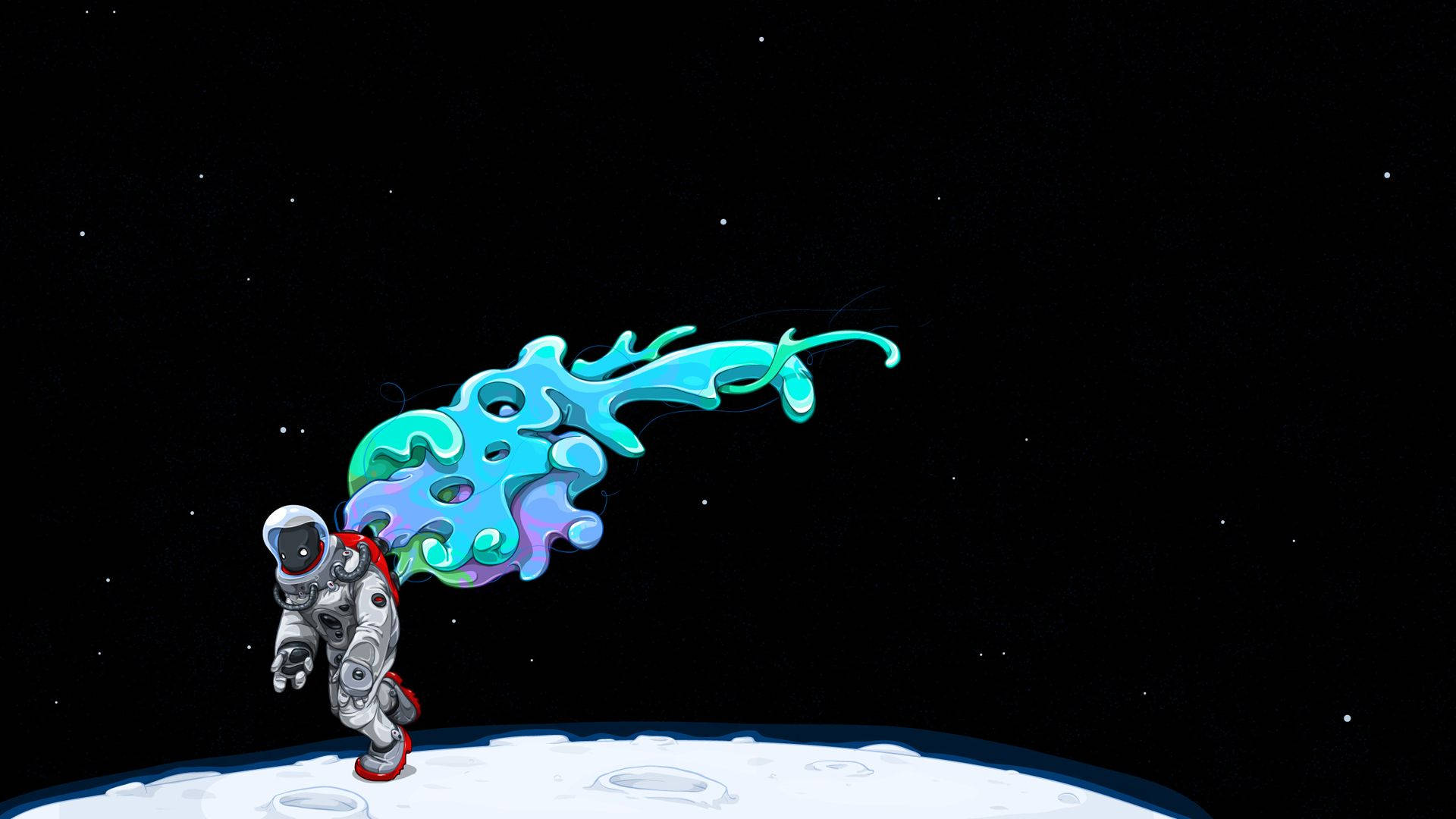 Cartoon Astronaut Wallpaper