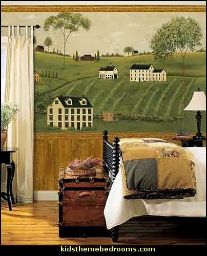 Decor Colonial Country Style Decorating Americana Bedroom Designs