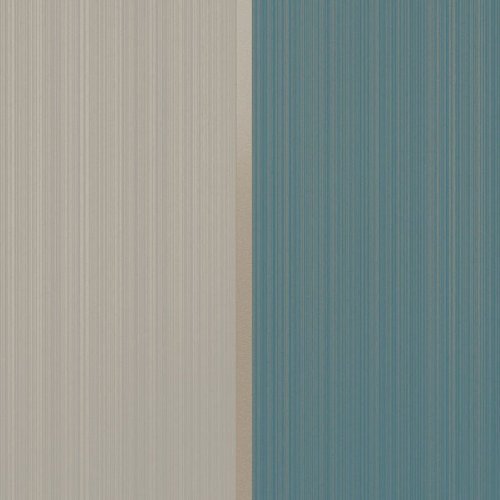 Metric Stripe Wallpaper In Teal Grey Full Roll From