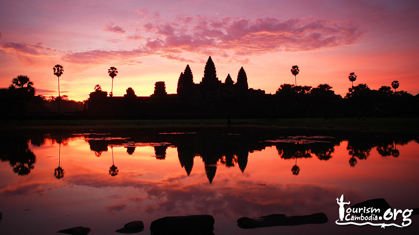 Angkor Wat Temple In The Evening Wallpaper Ministry Of Tourism