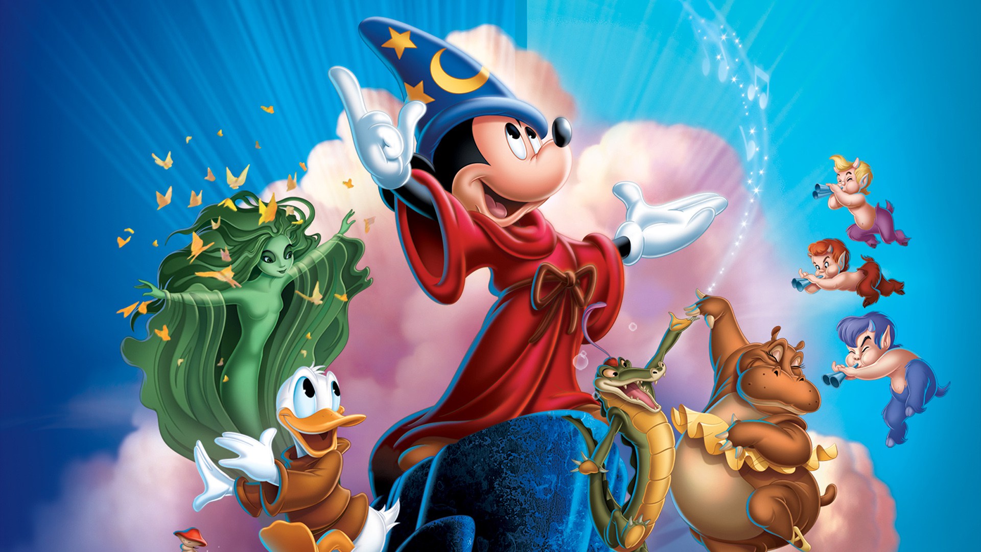 Mickey Mouse Fantasia Cartoons Desktop HD Wallpaper For Pc