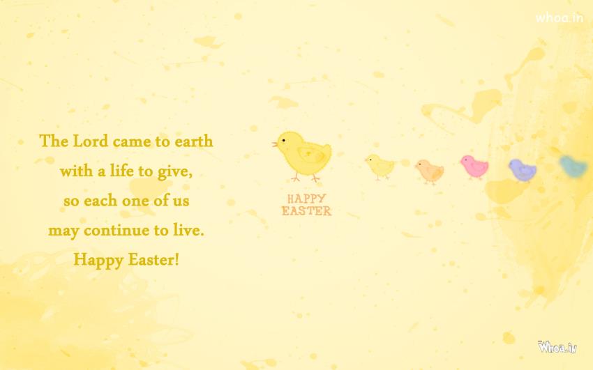 Wallpaper Easter Greetings In Yellow Background And Quote R