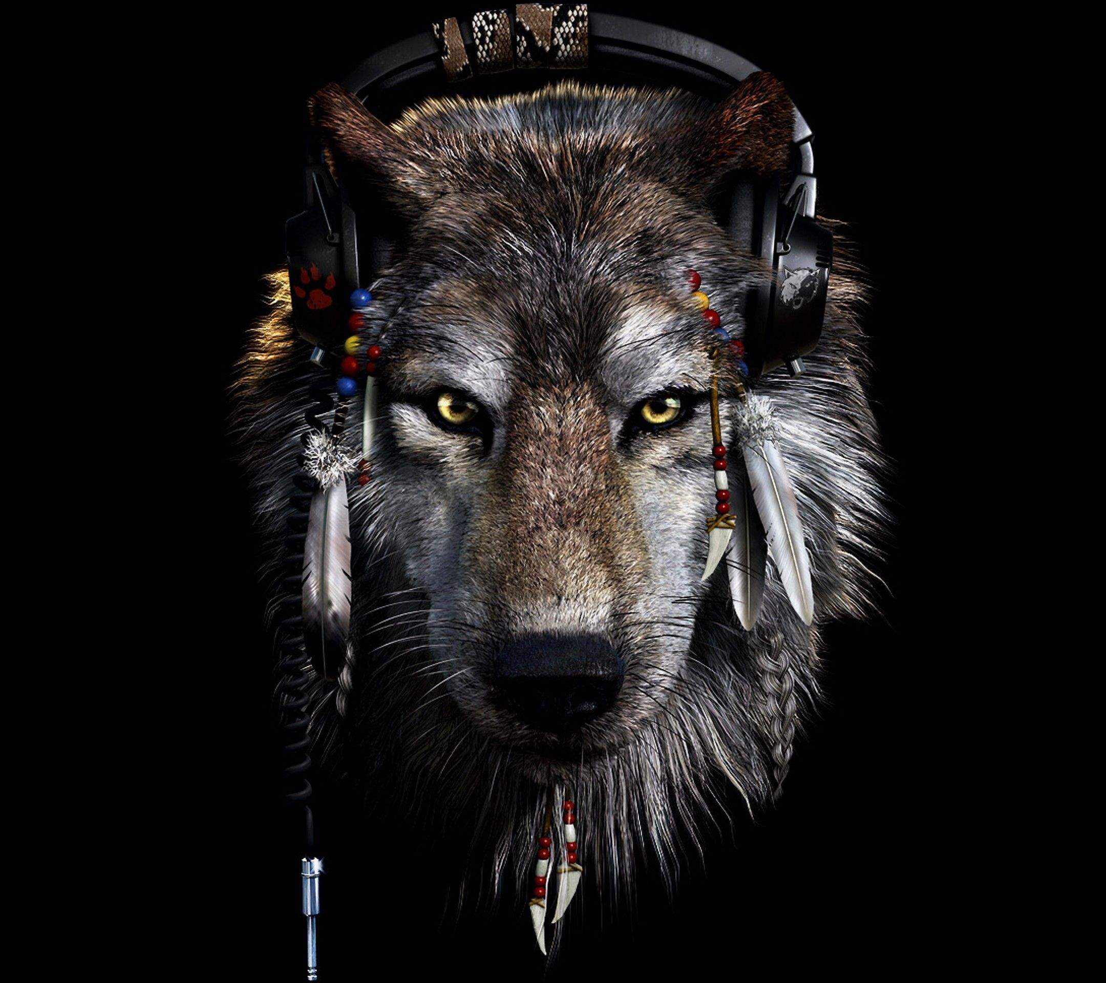 Indian And Wolf Wallpaper Top Background