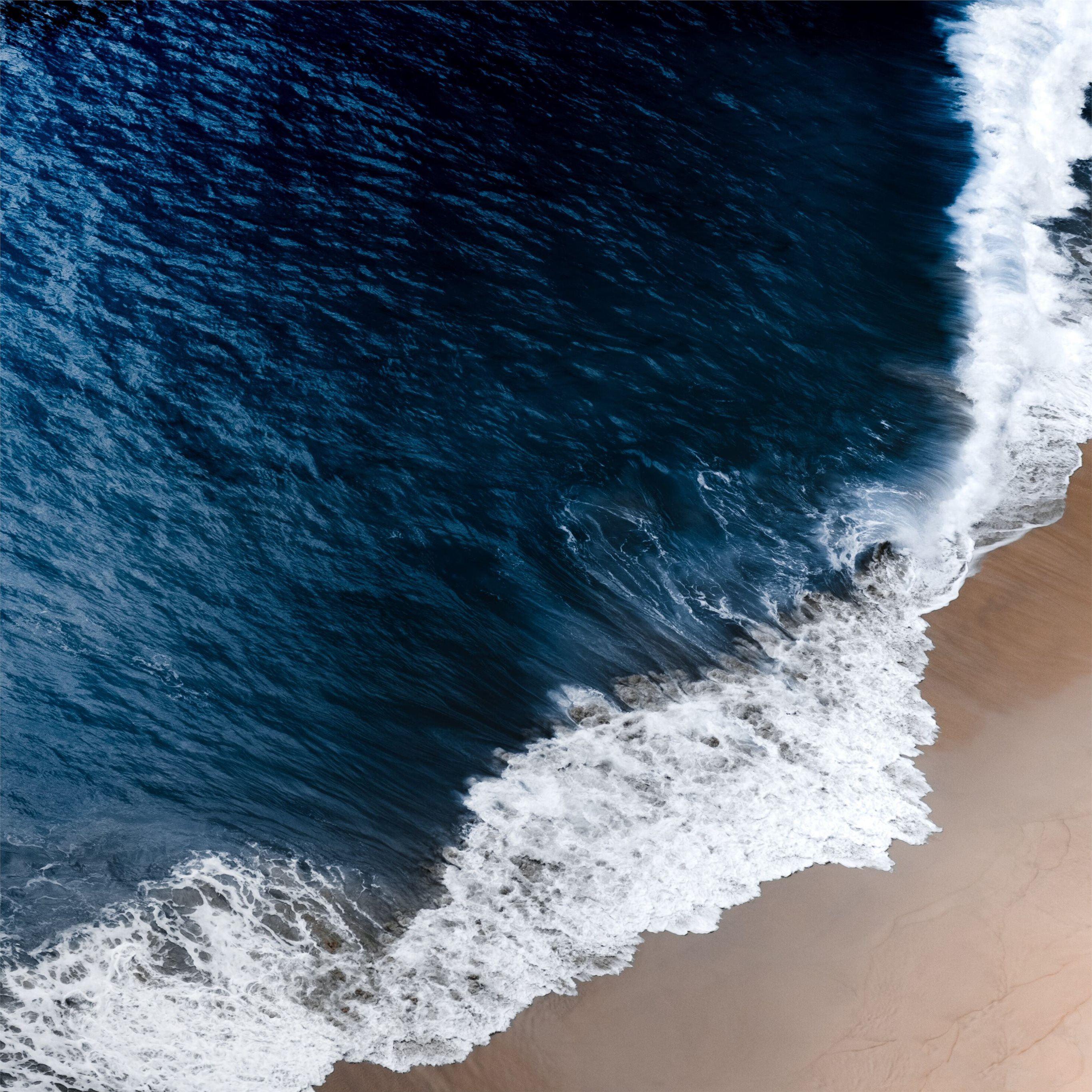 blue ocean waves 5k iPad Pro Wallpapers Free Download