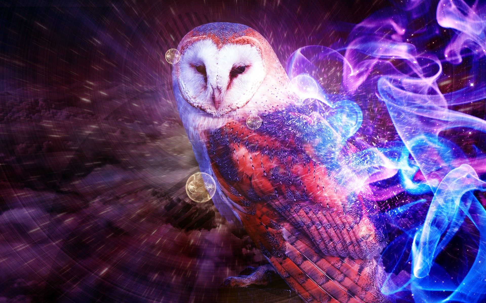 Abstract Owl Wallpaper Top Background