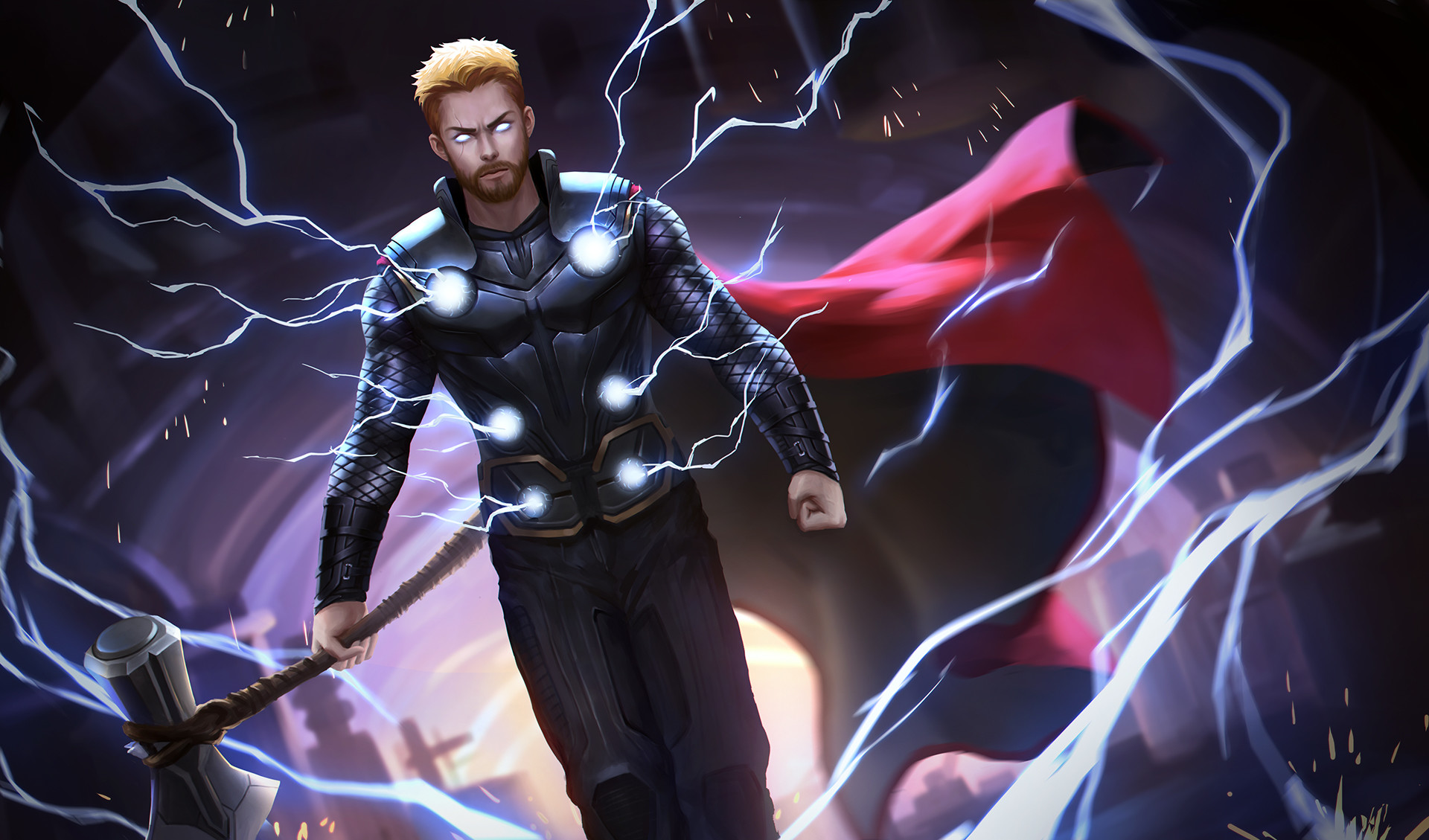Thor With His New Hammer In Avengers Infinity War HD Superheroes 4k Wallpaper Image