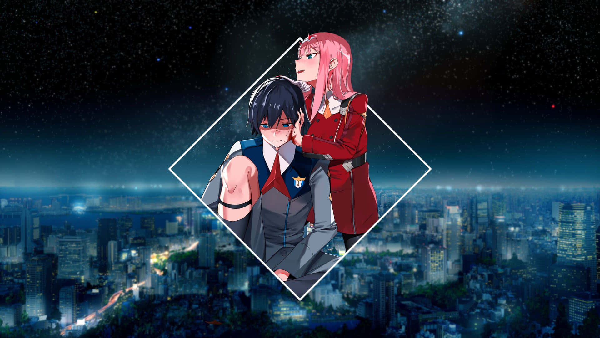 Iconic Anime Couple In Darling The Franxx Wallpaper