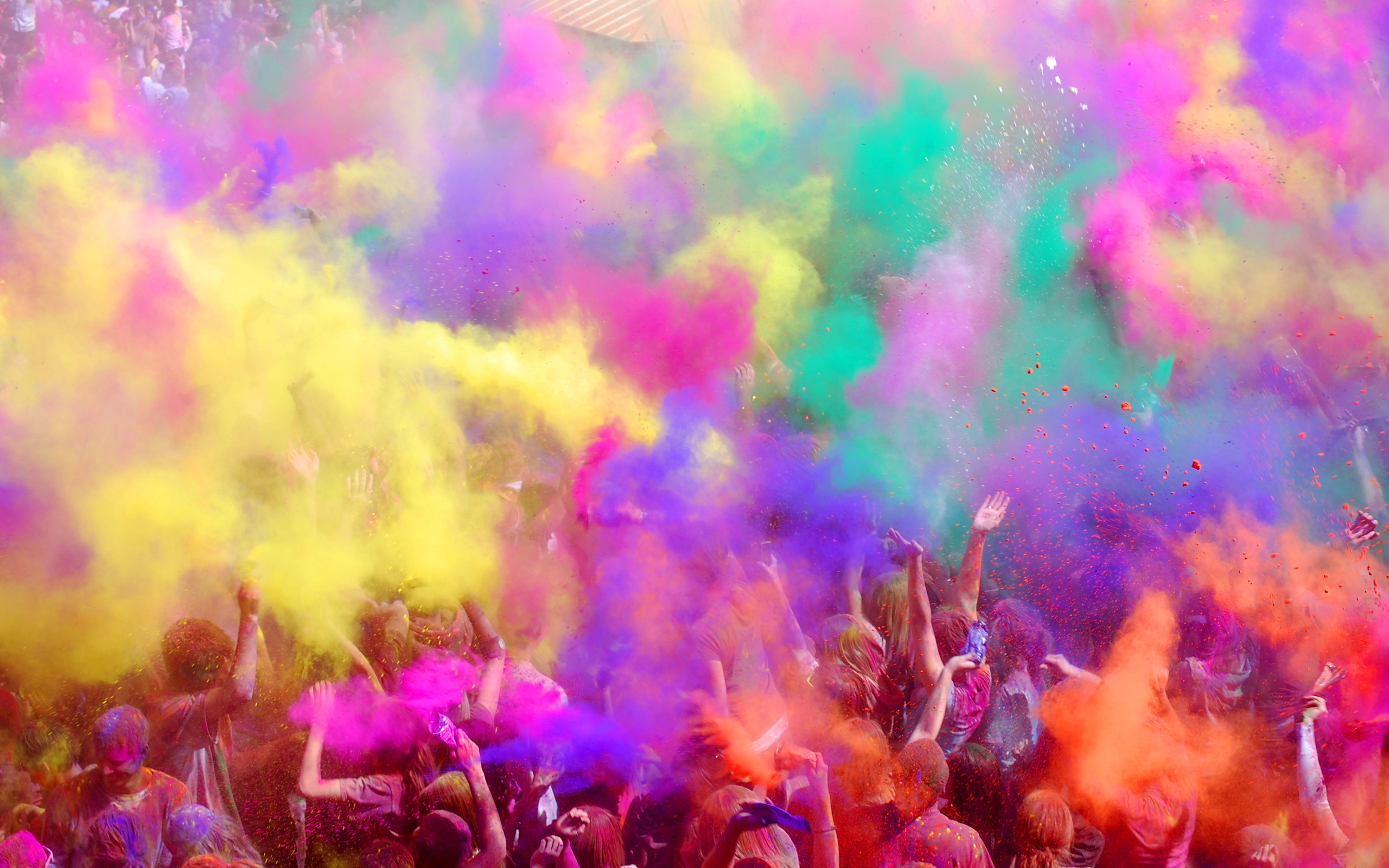 People Colors Holiday Holi HD Wallpaper