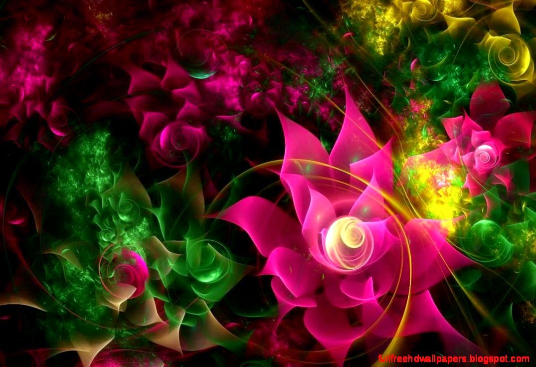 3d Glowing Flower HD Image Wallpaper Image