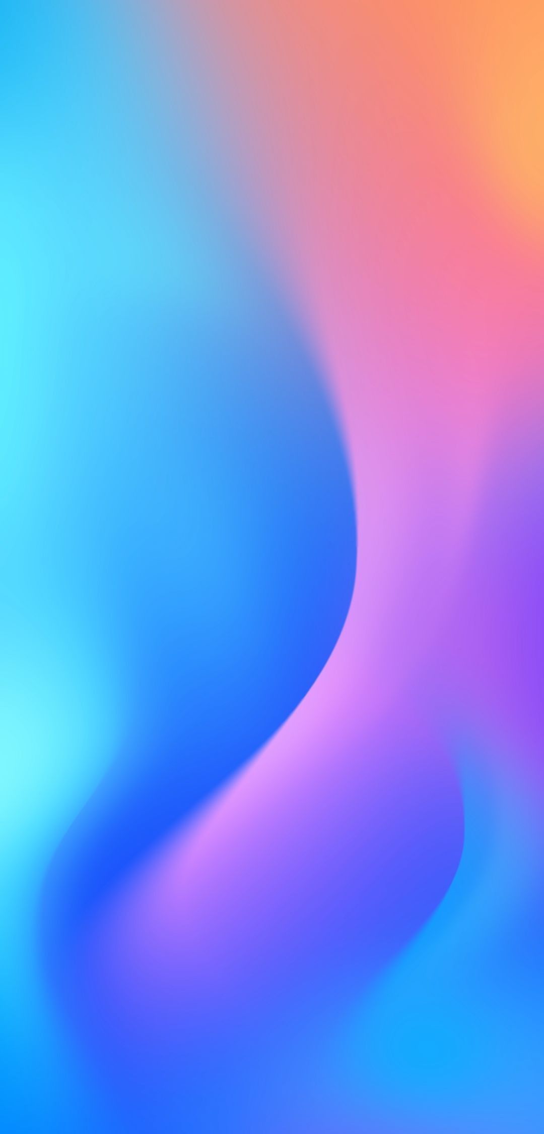 Abstract blurred gradient background in vibrant blue, purple, and orange hues, reminiscent of a Xiaomi phone wallpaper
