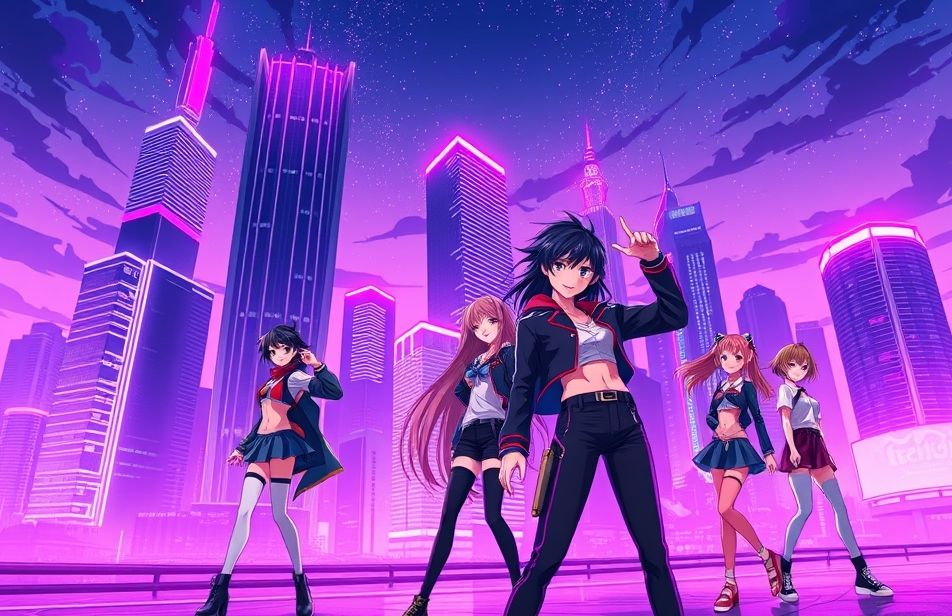 Cool Anime Purple Wallpaper