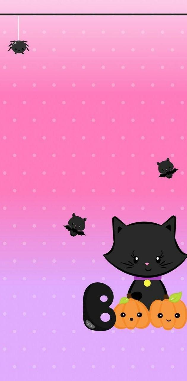 Cat Pink Black Wallpaper By Carlaaltumtimaltum