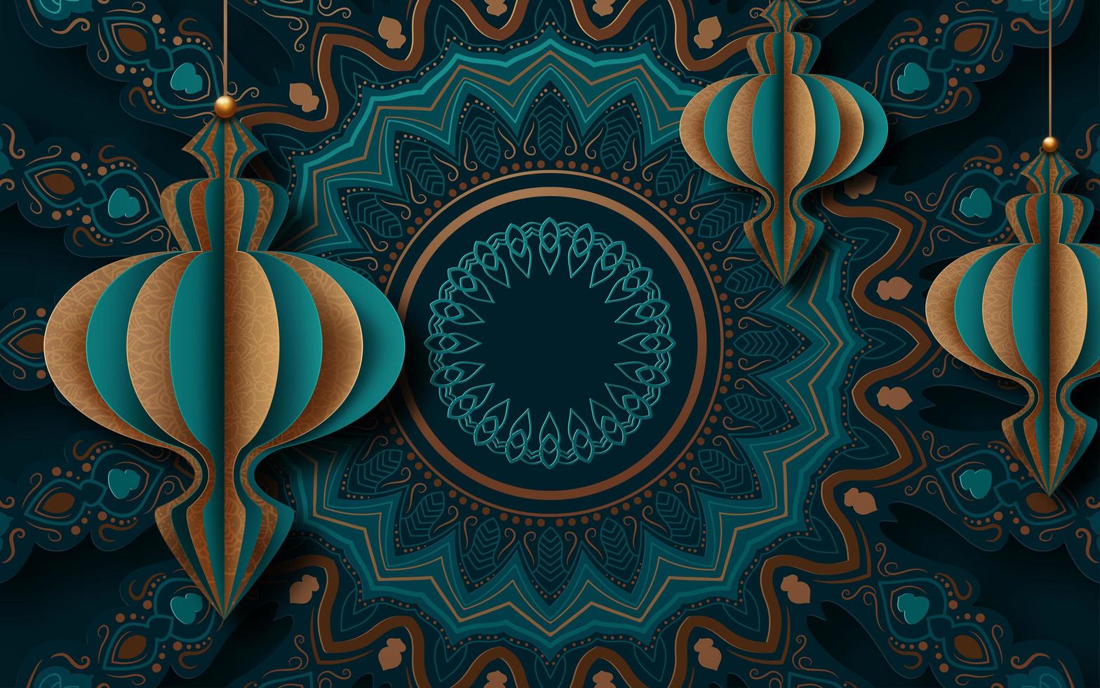 Decorative Background With Traditional Ramadan Ornaments
