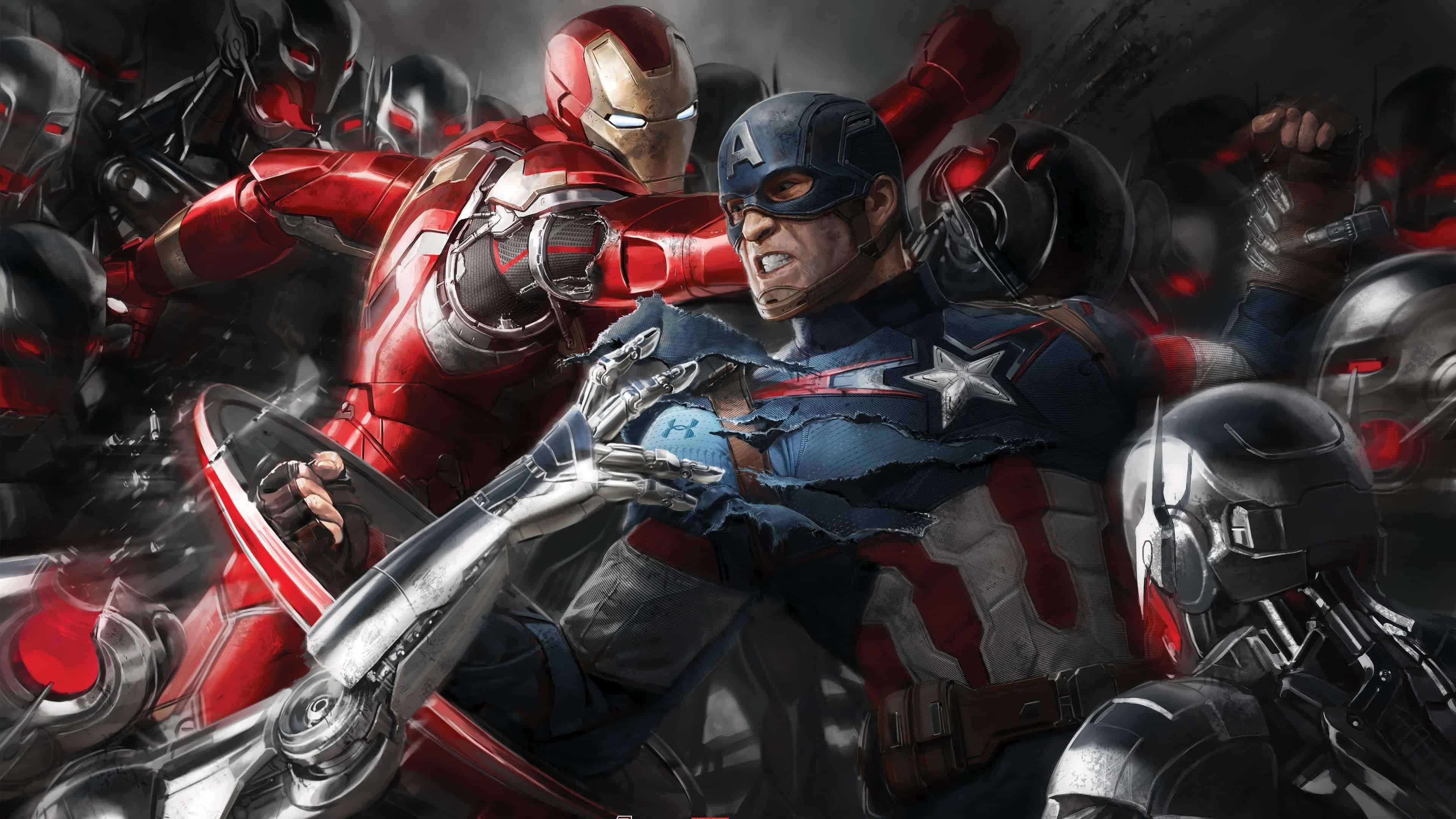 Captain America And Iron Man Civil War UHD 4k