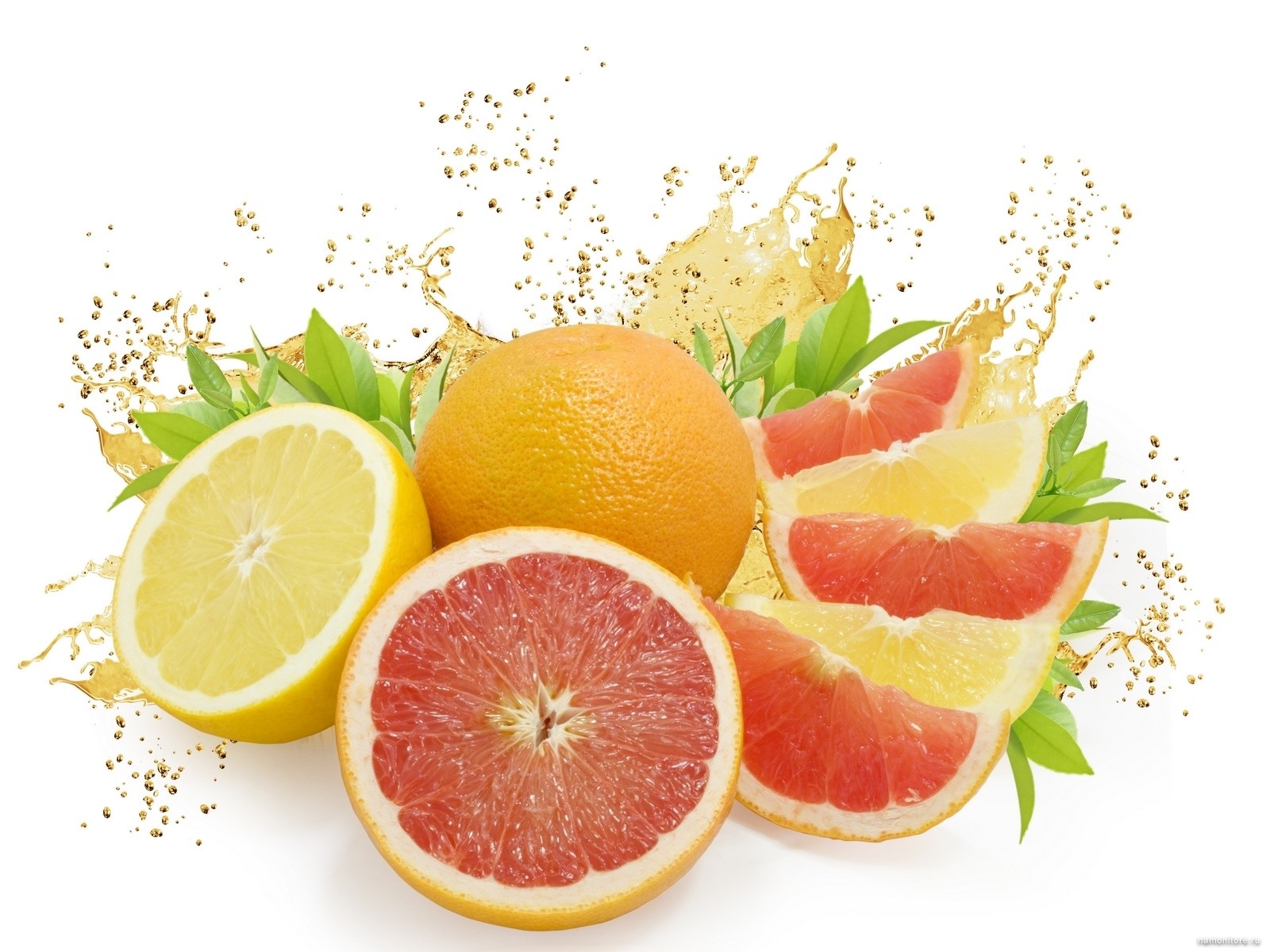 Citrus Clipart Fruit Meal White Wallpaper