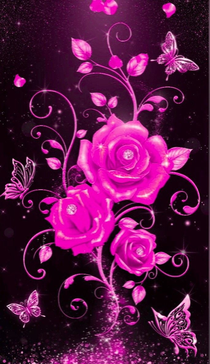Melody Morrell On Butterflies Wallpaper iPhone Roses