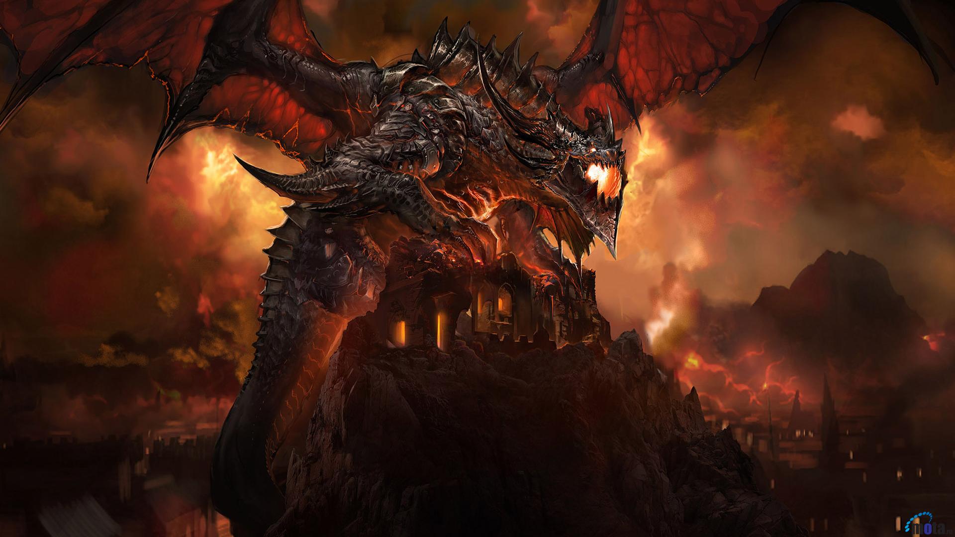 Wallpaper Dragon From World Of Warcraft Cataclysm