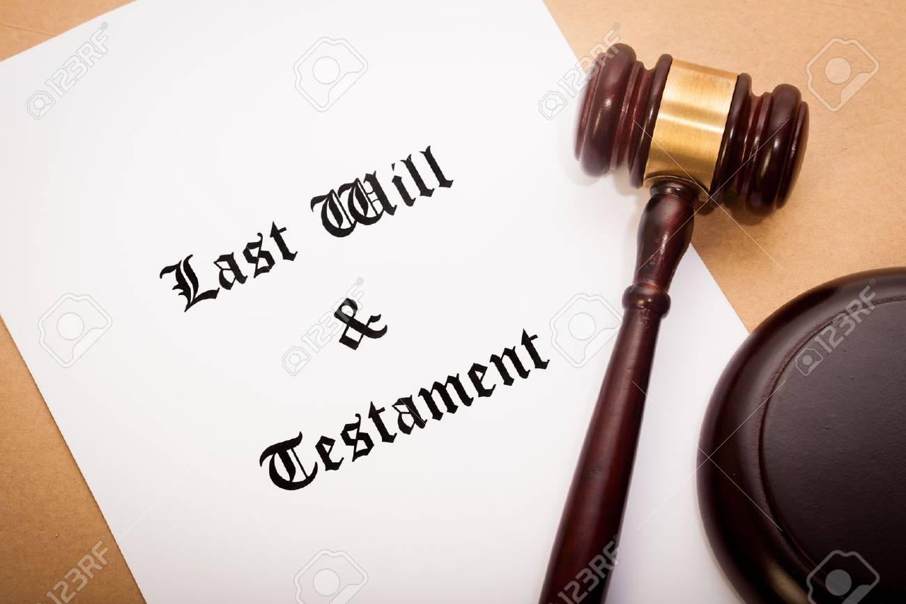 A Gavel And Soundboard On Top Of Last Will Testament