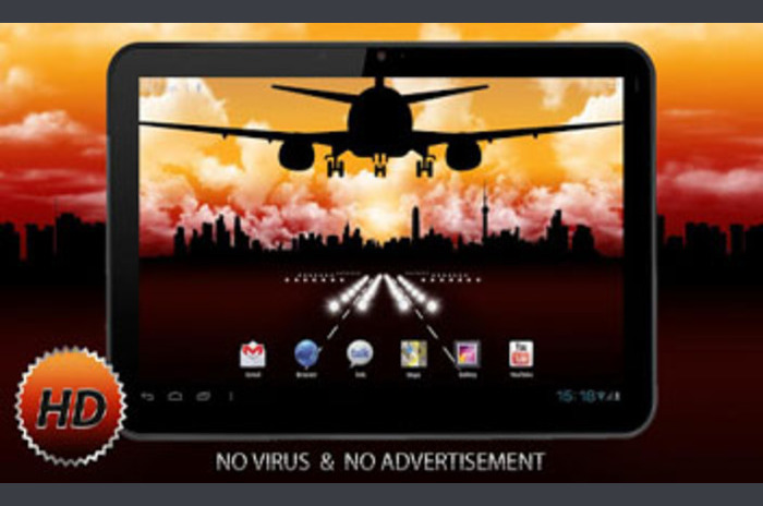 Het Programma Vliegtuigen HD Live Wallpaper Behang Voor Android