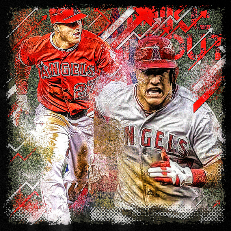 Download Mike Trout Art Print Wallpaper