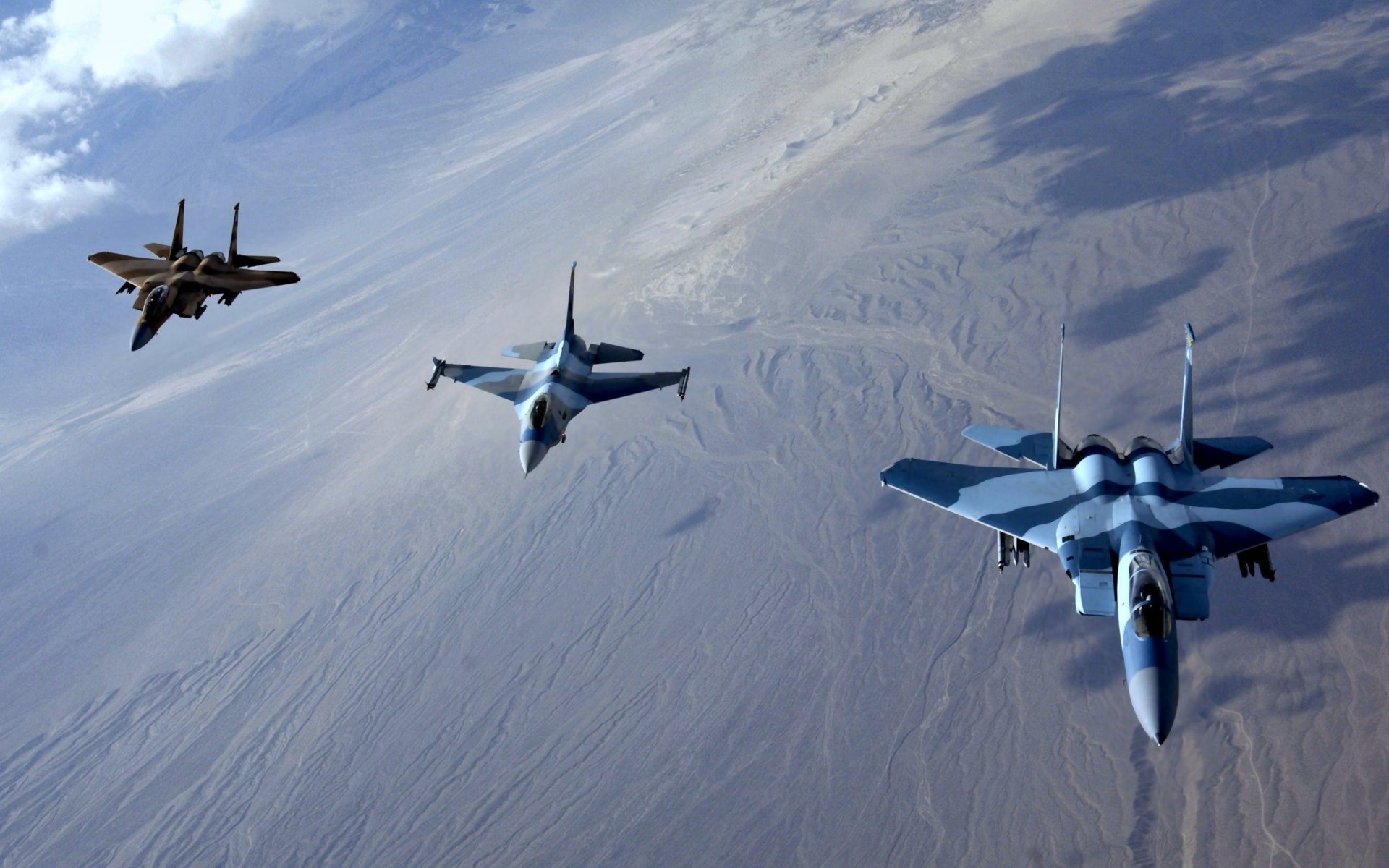 4k Ultra HD Military Jet Fighters Landscape Wallpaper