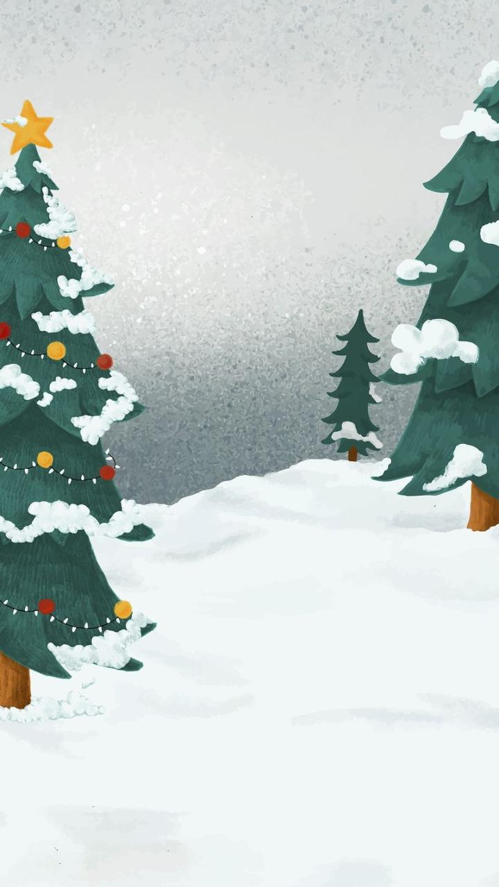 Christmas Trees iPhone Wallpaper Cute Photo