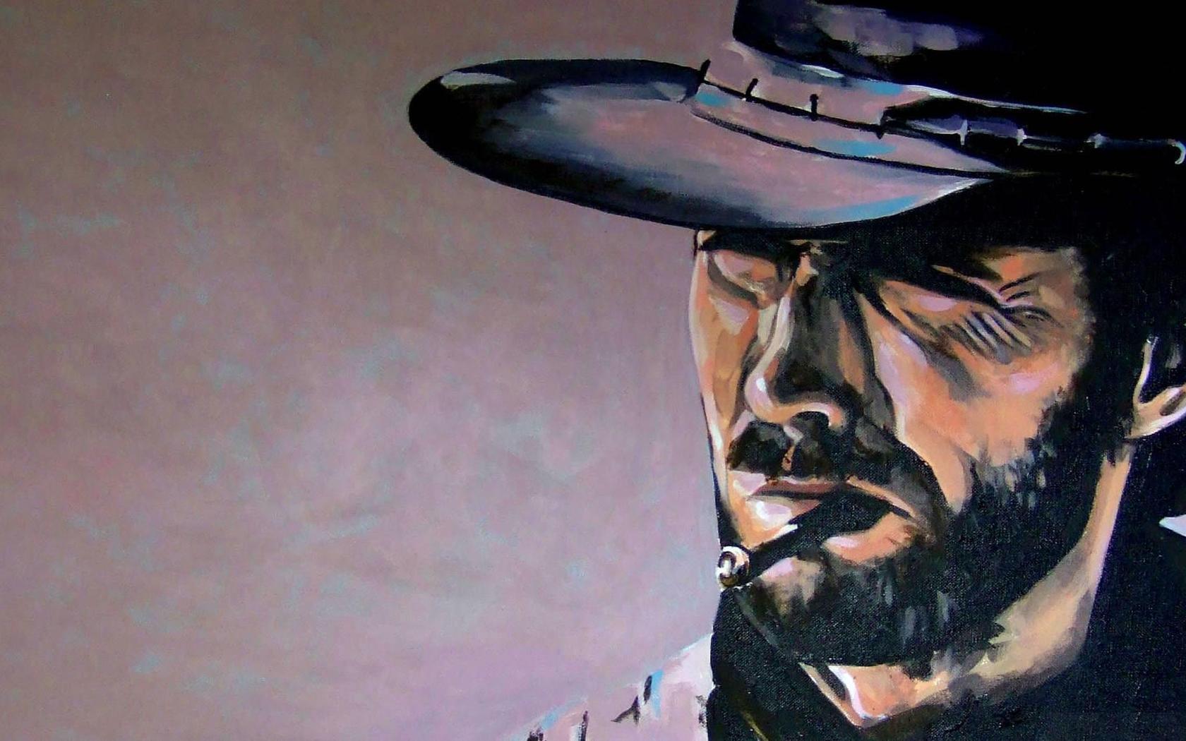 Good Thebad Ugly Clint Eastwood Art Desktop Background Wallpaper