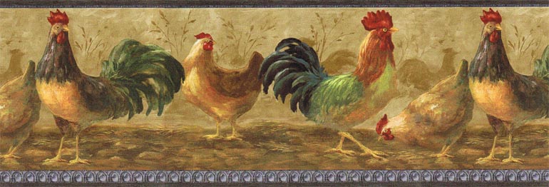 Details About Kitchen Country Chicken Hen Wallpaper Border Th29001b