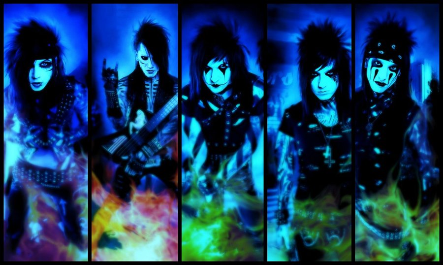 Black Veil Brides Poster Blue By Marshmallow Away