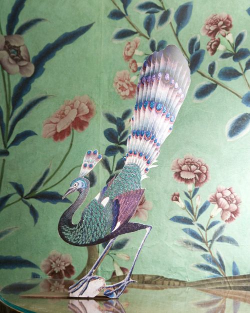 Glittered Wallpaper Birds are really cute to make and put on a book