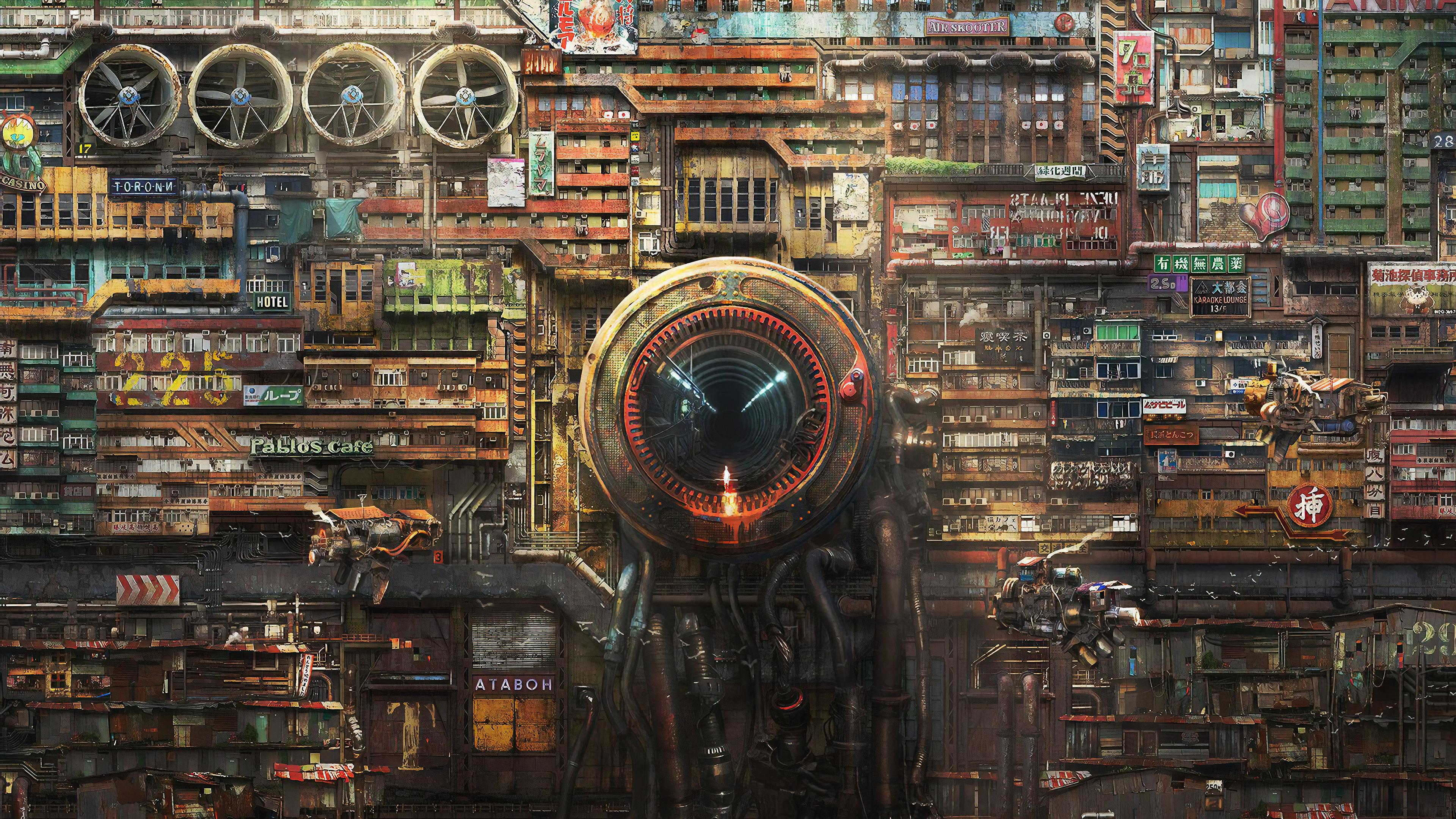 Wallpaper futuristic, cyberpunk, future world, 4K, Art #20478