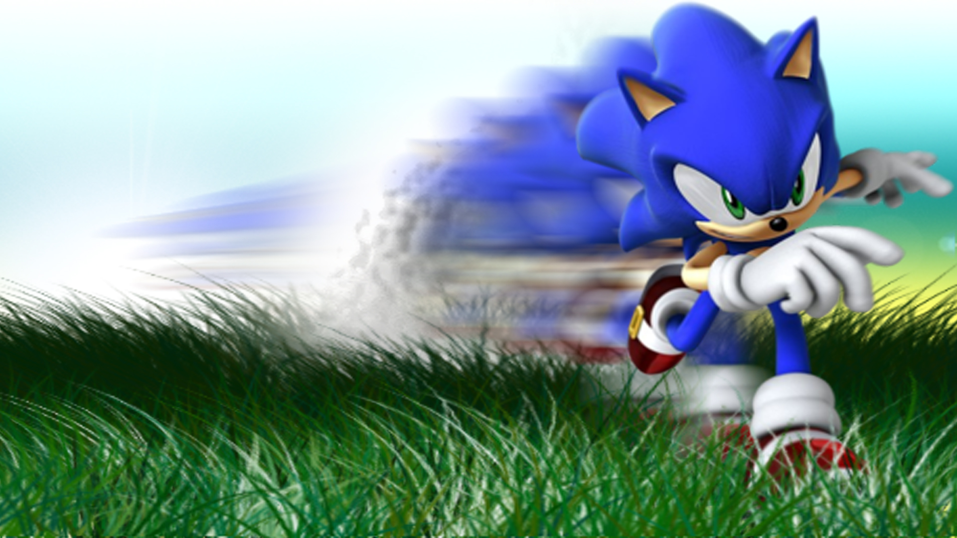 Sonic the Hedgehog running at high speed