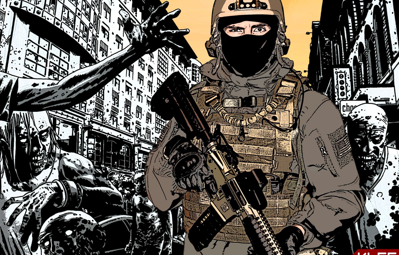 Wallpaper Zombie Ghost Gun Cod Usa Marines Modern Warfare