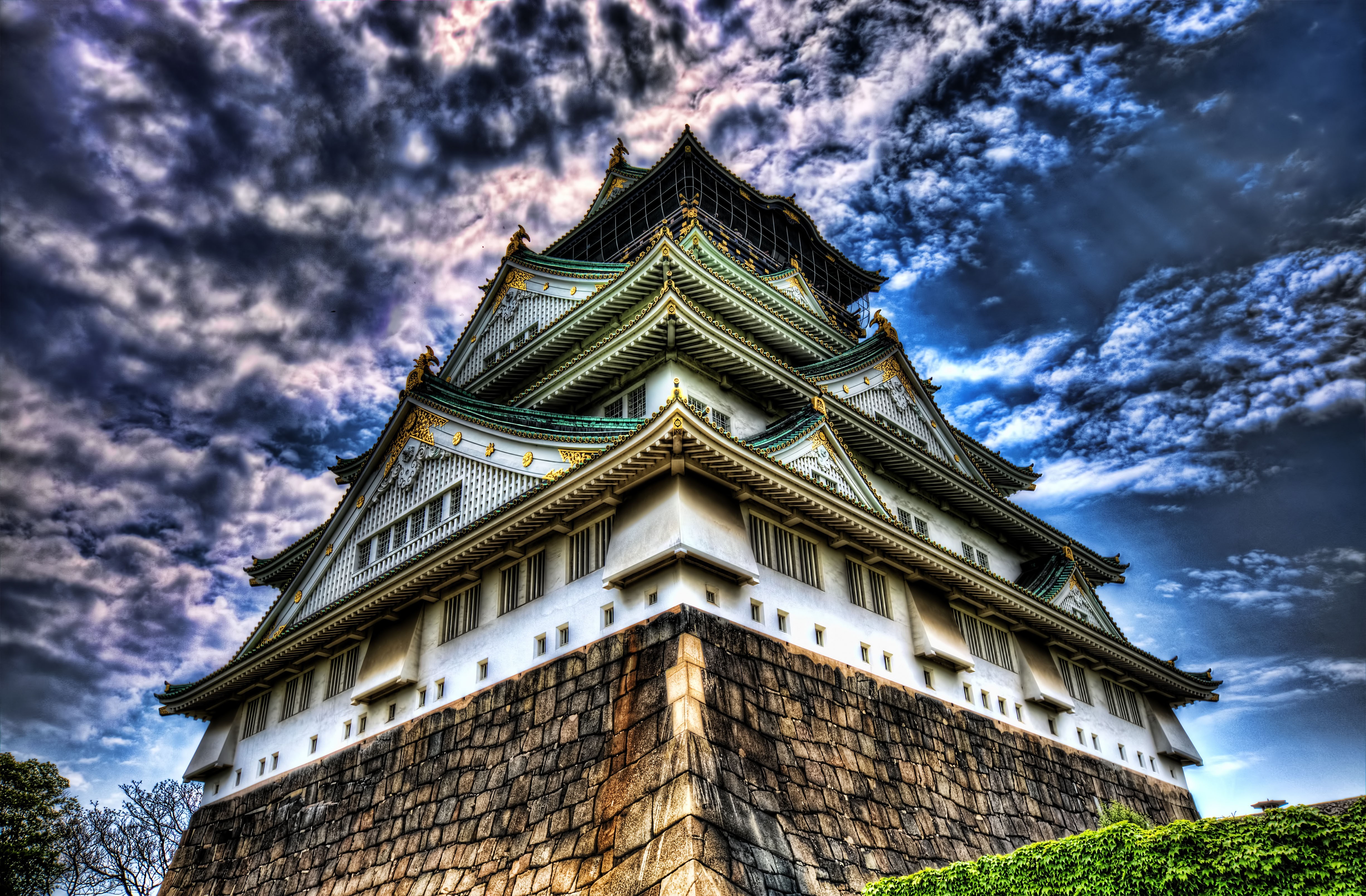Osaka Castle Puter Wallpaper Desktop Background