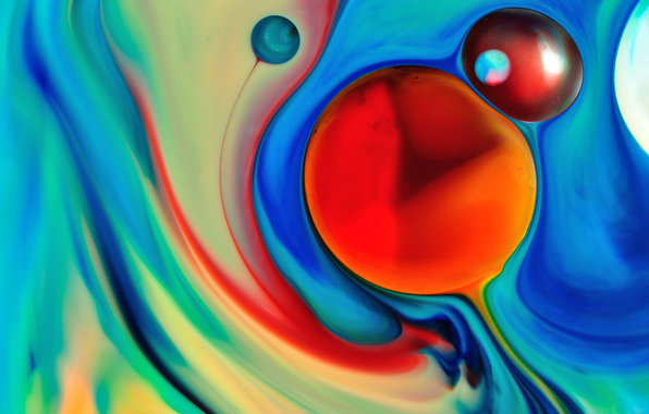 Wallpaper Milk Oil Paint Abstraction