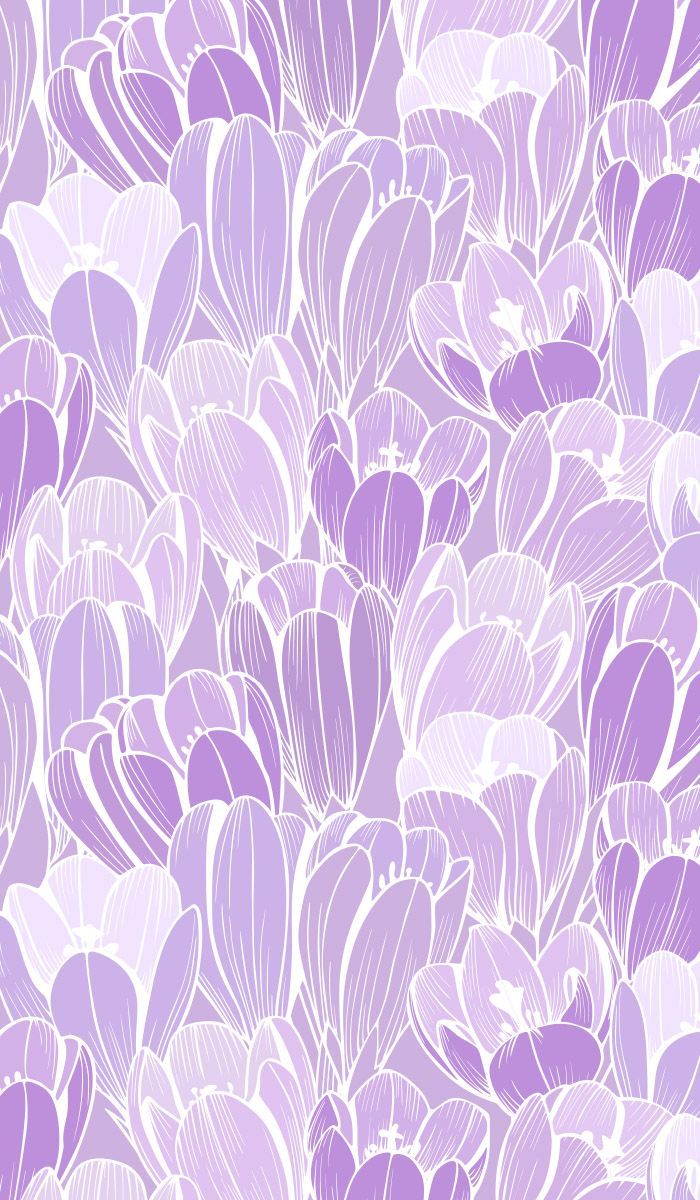 Romantic Crocus Colors And Delicate White Lines Will Suit Loya Print On Wallpaper