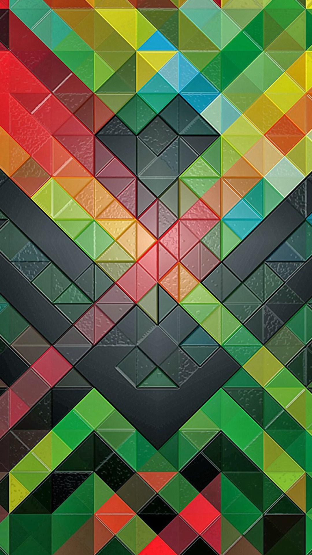 Triangles iPhone Plus Wallpaper