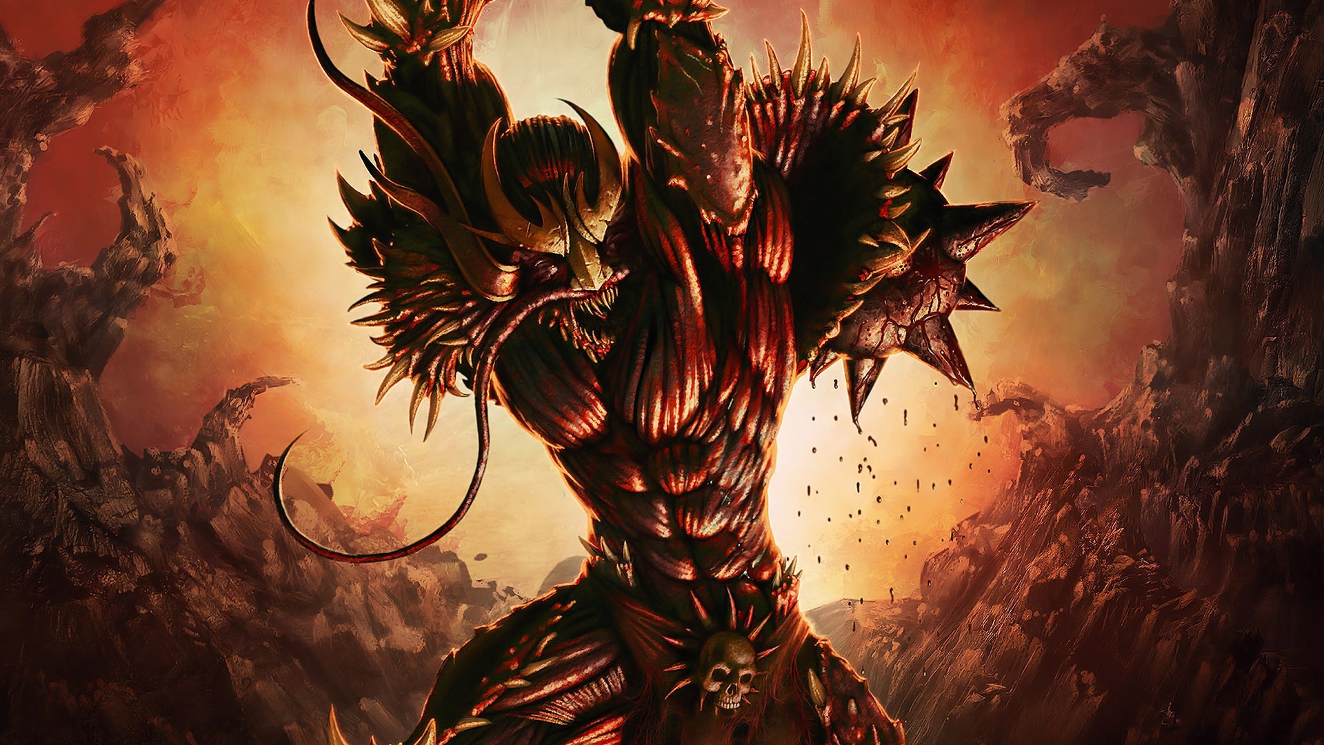 Demon Monster Wallpaper Spiky Myspace Background