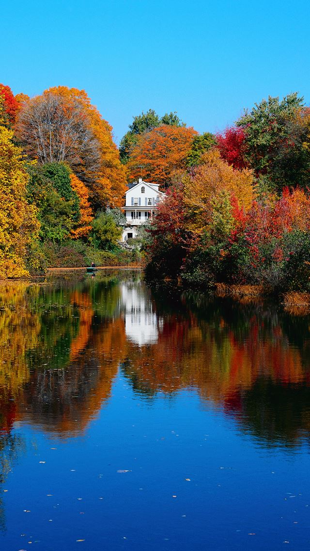 Autumn Lake iPhone Wallpaper