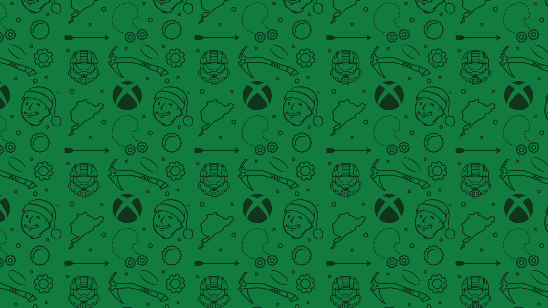 Festive Xbox Christmas Pattern Wallpaper