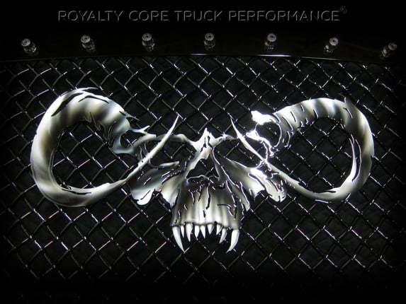  Ram 25003500 2013 2014 RC2 Main Grille Twin Mesh with Goat Skull Logo