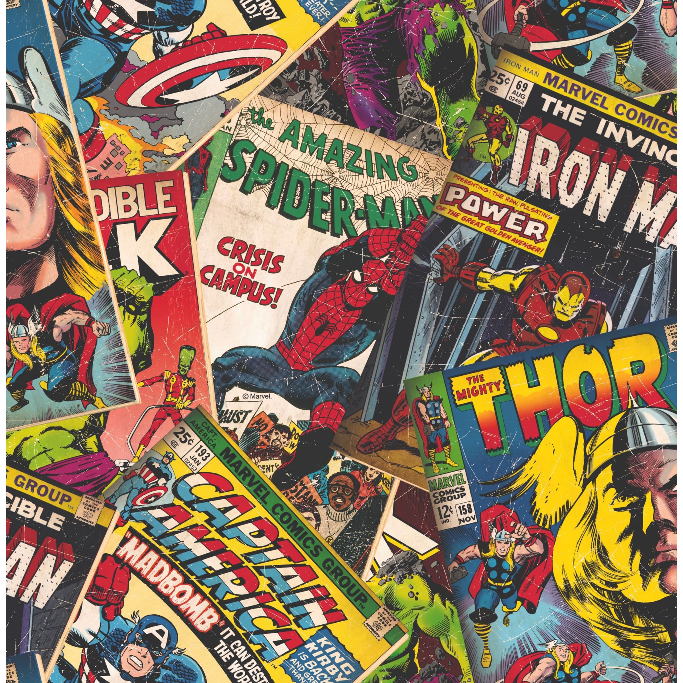 Marvel Heroes Cover Story Ic Book Wallpaper 10m Wickes Co Uk