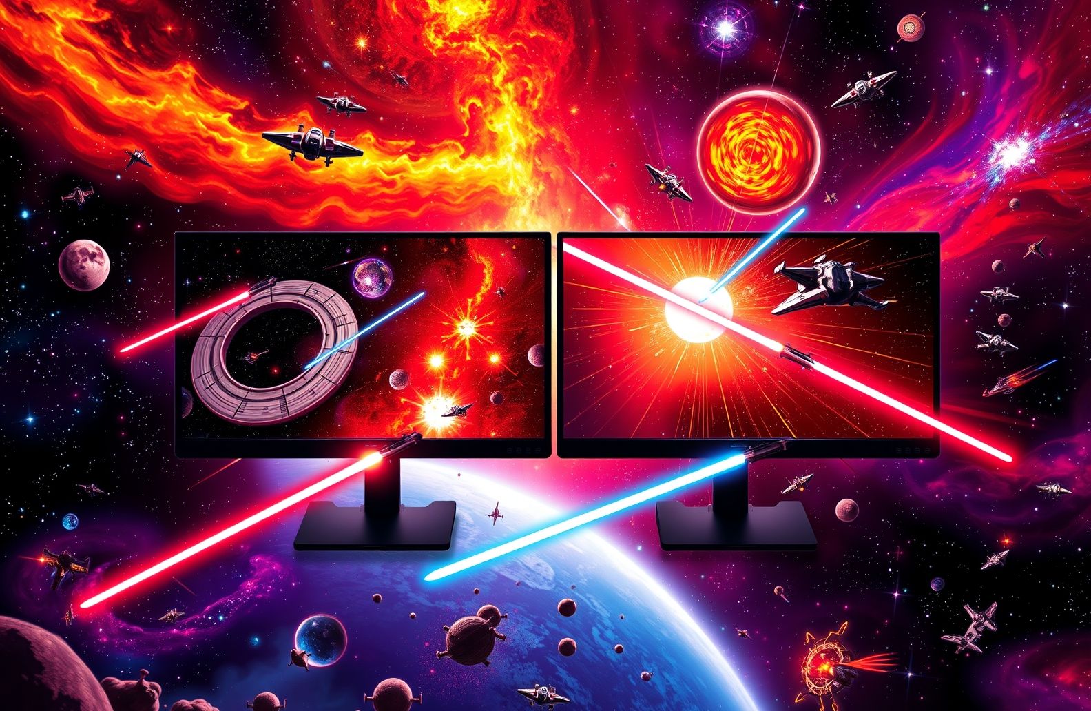Dual Screen Wallpaper Star Wars