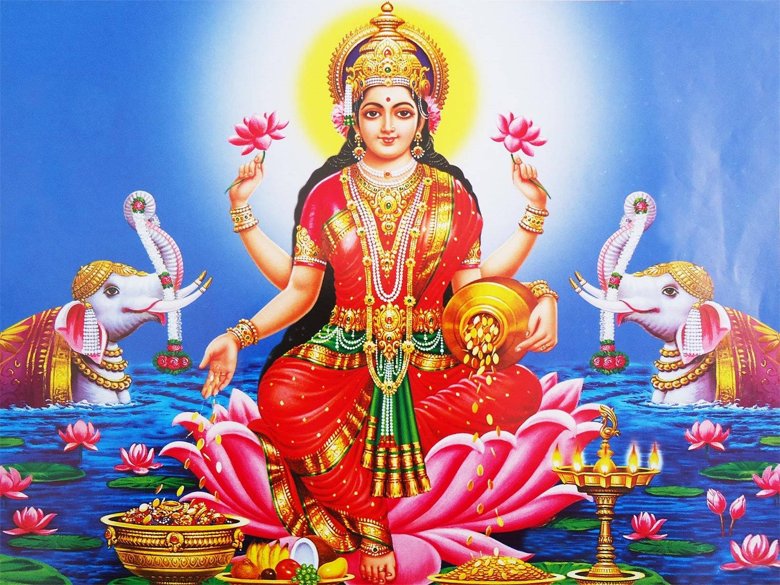 Goddess Lakshmi HD Wallpaper