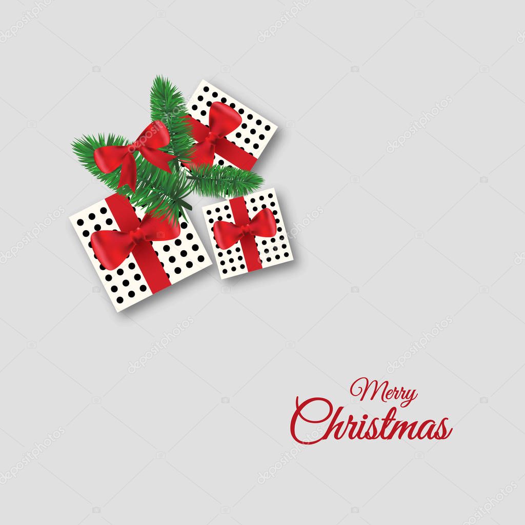 Merry Christmas Poster Wallpaper And Template Design Vector